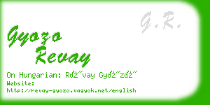 gyozo revay business card